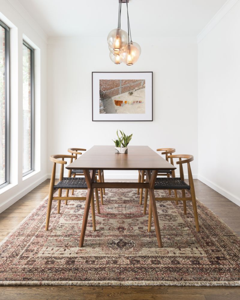 Area rug under dining table | IQ Floors