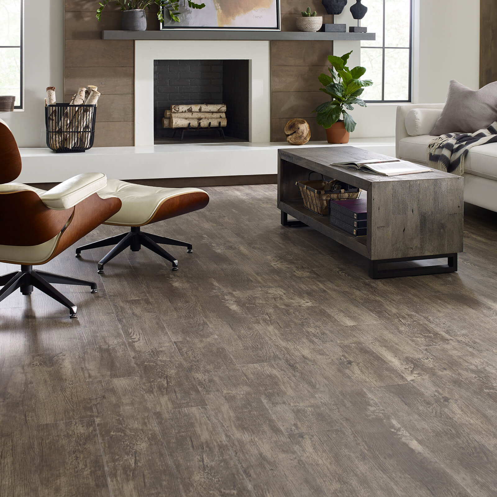 Luxury vinyl flooring in living room | IQ Floors