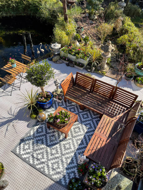 Outdoor space with area rugs | IQ Floors