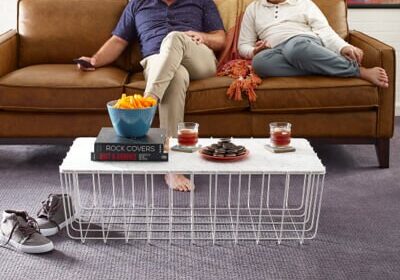 Man and boy sitting on sofa | IQ Floors